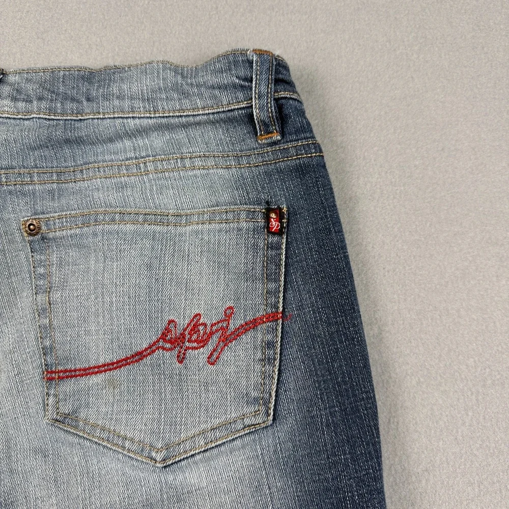 Southpole Flare Jeans Womens Sz‎ 9 Y2K Low Rise Bootcut Stretch Denim Front Fade
